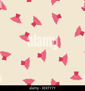 seamless pattern dance ballerina dress cartoon vector Stock Vector
