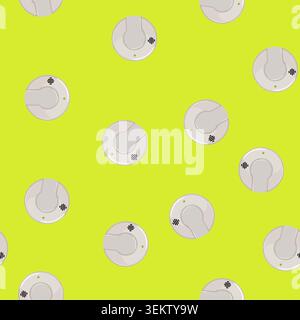 seamless pattern ceiling smoke detector cartoon vector Stock Vector