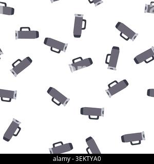 pattern tea thermos cup cartoon vector Stock Vector