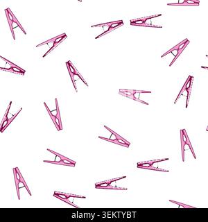 pattern laundry clothespin cartoon vector Stock Vector