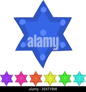 Star of david symbol on a white background graphic Stock Vector