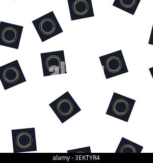 pattern hologram hud round frame cartoon vector Stock Vector