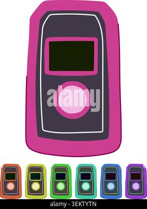 Watt meter measuring electricity consumption and energy efficiency graphic Stock Vector