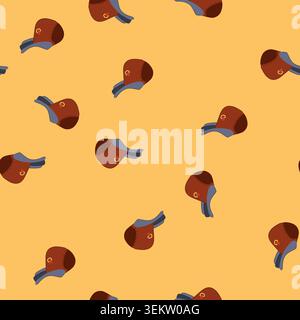 seamless pattern equestrian horse saddle for riding and sport Stock Vector