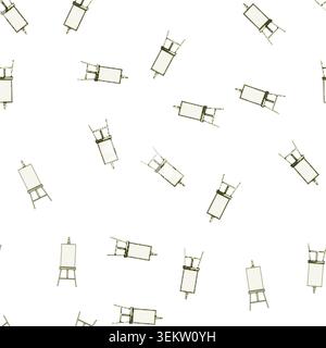 pattern stand easel cartoon vector Stock Vector