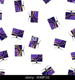 pattern internet monitor pc gaming cartoon vector Stock Vector