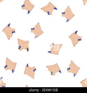 pattern message pinned torn paper notes cartoon vector Stock Vector