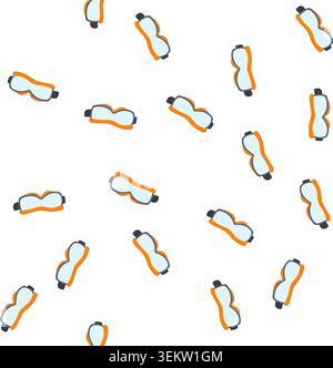pattern work safety goggles cartoon vector Stock Vector