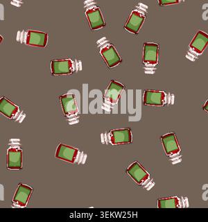 seamless pattern spa scented candle cartoon vector Stock Vector