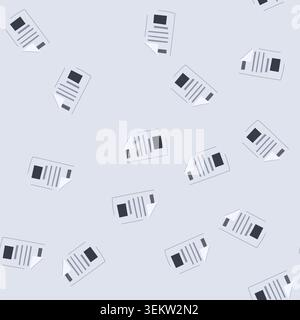 seamless pattern purchase receipt cartoon vector Stock Vector