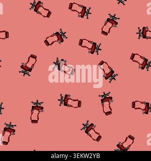 seamless pattern r game chair cartoon vector Stock Vector