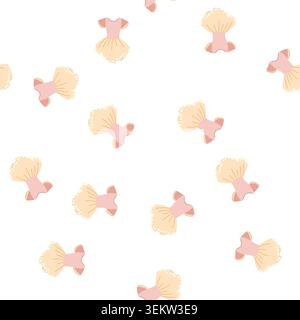 pattern watercolor ballerina dress cartoon vector Stock Vector