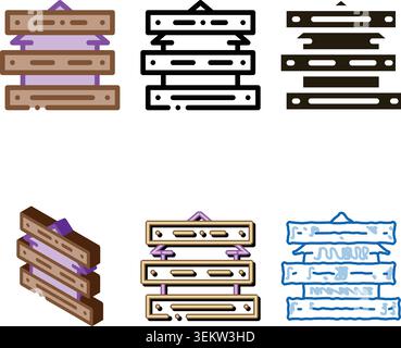 territory of house impassable for people icon vector stylized outline Stock Vector