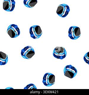 pattern clock kid watch time cartoon vector Stock Vector