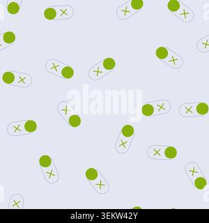 seamless pattern digital toggle switch indicating on status controlling options Stock Vector