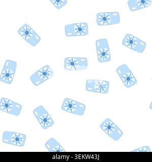 pattern bladeless hand electric fan cartoon vector Stock Vector
