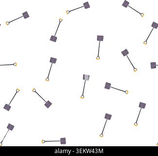 pattern garden shovel cartoon vector Stock Vector