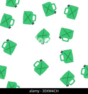 pattern gasoline fuel can cartoon vector Stock Vector