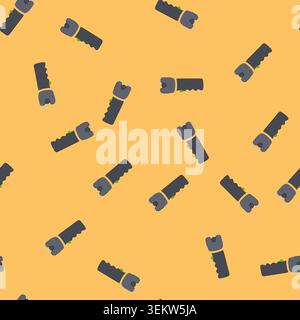seamless pattern weapon taser gun cartoon vector Stock Vector