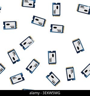 pattern hardware ssd storage cartoon vector Stock Vector