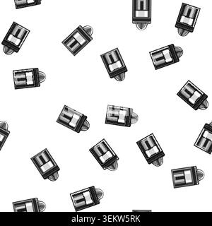 pattern machine juicer kitchen cartoon vector Stock Vector
