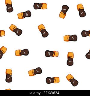 pattern leather shoe polish cream cartoon vector Stock Vector