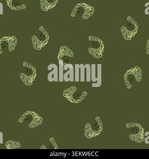 seamless pattern goldfish aquarium stone cartoon vector Stock Vector