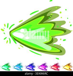 smoke gun flash cartoon vector graphic Stock Vector