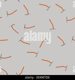 seamless pattern climbing ice axe cartoon vector Stock Vector