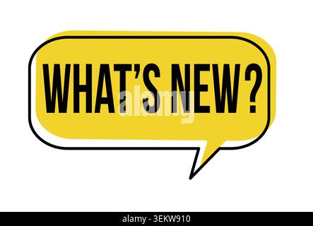 What's new speech bubble on white background, vector illustration Stock Vector