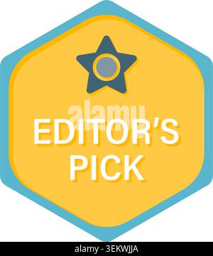 Hexagonal Editor  Pick badge Stock Vector