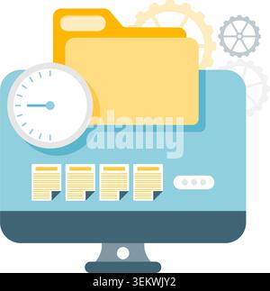 recent files panel Stock Vector