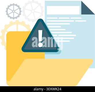 folder with alerts Stock Vector