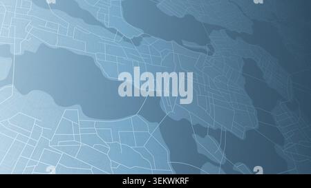 Close-up of a city street map. Geographic distance plan. City urban roads and streets. Angled view of the map. Vector illustration Stock Vector