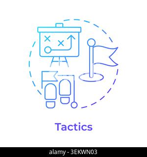 Tactics blue gradient concept icon Stock Vector