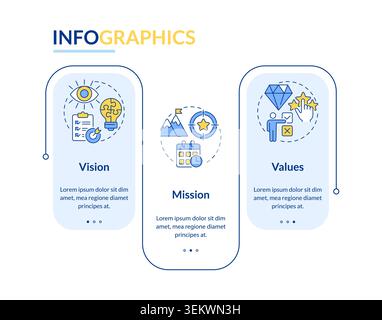 Strategic framework rectangle infographic vector Stock Vector