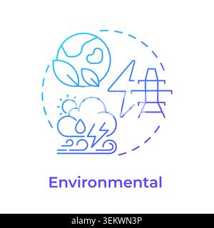 Environmental blue gradient concept icon Stock Vector