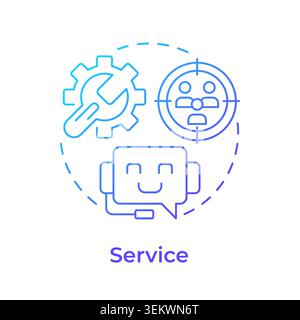 Service blue gradient concept icon Stock Vector
