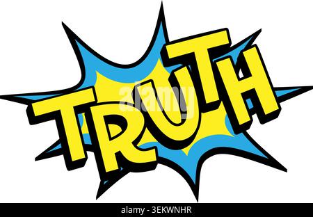 TRUTH Comic Book Pop Art Starburst Burst Graphic Stock Vector