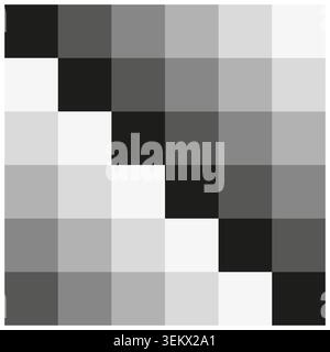 Grayscale correlation matrix for data analysis visualization vector. Perfect for big data analytics and machine learning graphics. EPS 10. Stock Vector