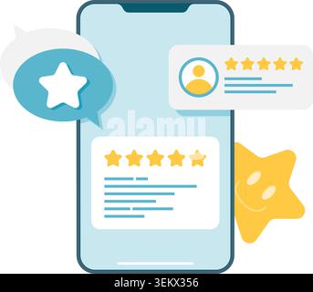 customer review section Stock Vector