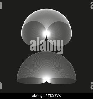 Abstract geometric sound wave and energy field patterns vector. Ideal for technology concepts and futuristic data visualization. EPS 10. Stock Vector