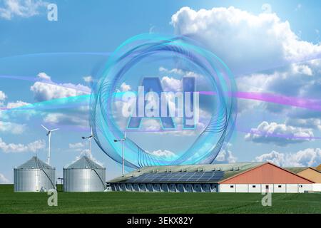 Using artificial intelligence in precision agriculture. Smart farming concept. Stock Photo