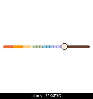 Retro 90s desktop computer slider adjustment bar with rainbow pride accent scale isolated on white background. Nostalgic Y2K technology dashboard Stock Vector