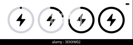 Charging battery. Power charger icon Stock Vector