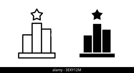 Competition icon solid, line, and editable vector set. Stock Vector