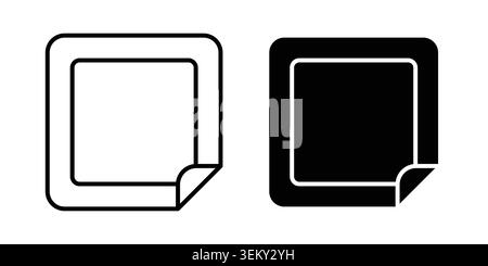 Nicotine patch icon solid, line, and editable vector set. Stock Vector