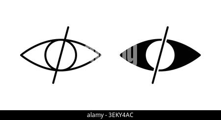 Sensitive content icon solid, line, and editable vector set. Stock Vector