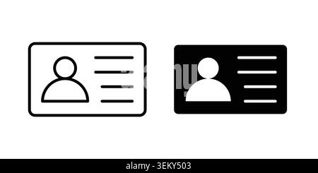 Personal documents icon solid, line, and editable vector set. Stock Vector
