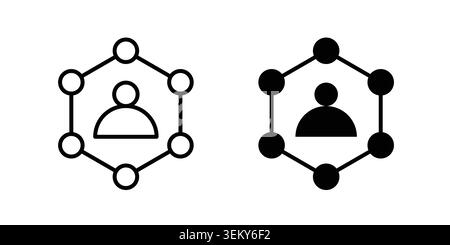 Ability icon solid, line, and editable vector set. Stock Vector
